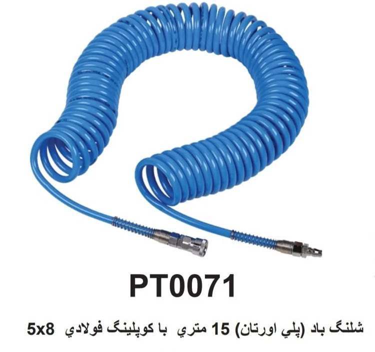 شلنگ باد پلی اورتان ۱۵ متری با کوپلینگ فولادی ۸×۵ هندی کرافت HANDY KRAFT کد:PT0071