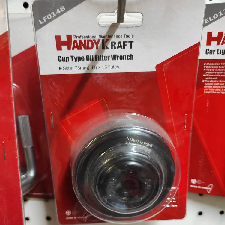 فیلتر روغن کاسه ای 78 میلیمتر 15 پر هندی کرافت HANDY KRAFT کد:LF0148