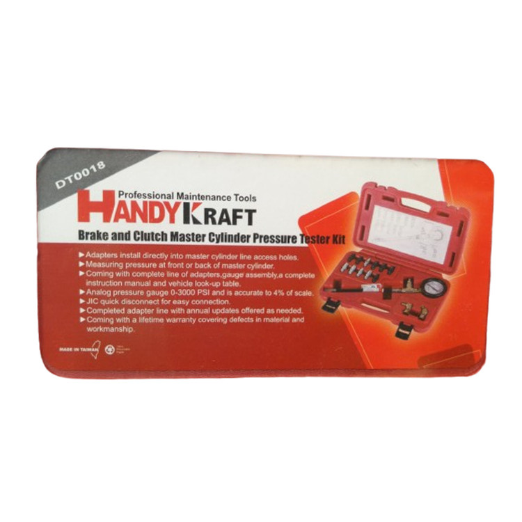 کیت تست فشار روغن سیلندر ترمز و کلاج هندی کرافت HANDY KRAFT کد:DT0018 ساخت تایوان