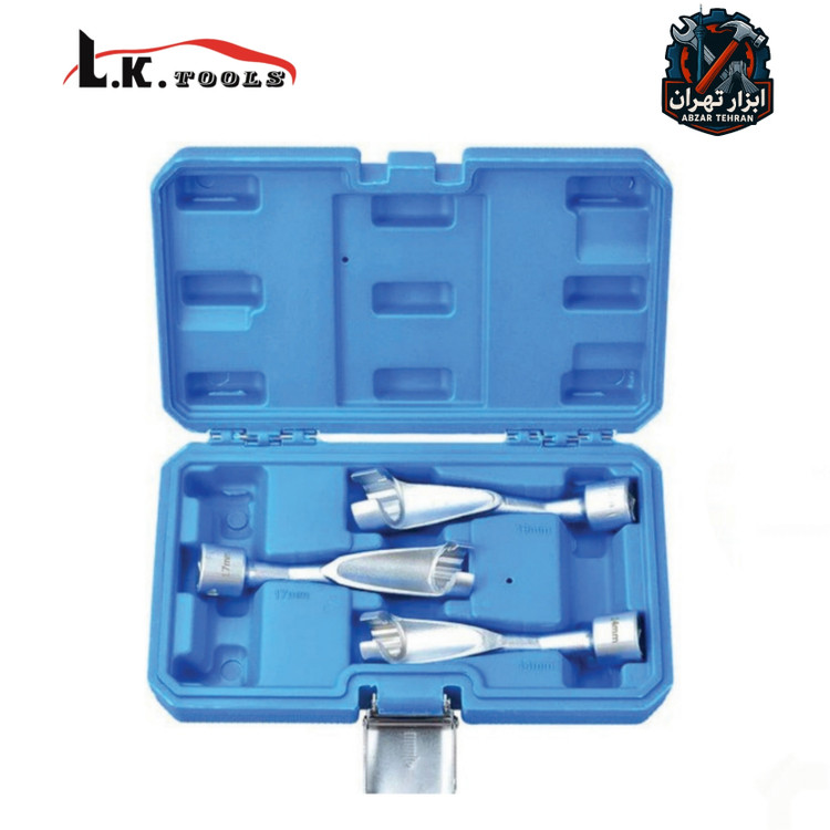 کیت آچار انژکتور چپقی ۱/۲ درایو ۱۴-۱۷-۱۹ میلیمتر برند ال کا LK کد:A3050