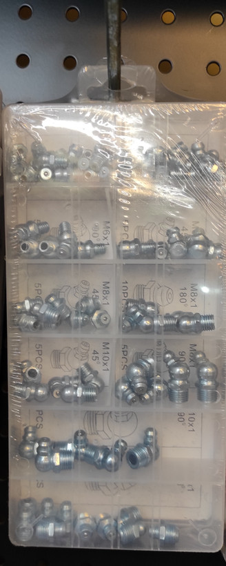 کیت ۱۱۰ عددی انواع گریس خور M10-M8-M6 برند ال کا LK کد:Z5156