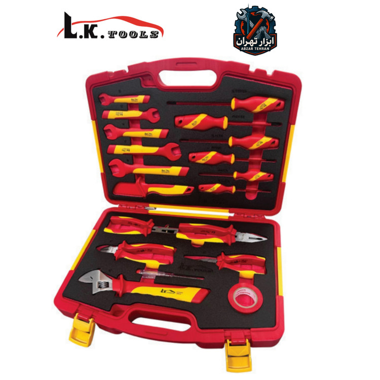 جعبه ابزار عایق ۱۹ پارچه ۱۰۰۰ ولت VDE برند ال کا LK کد:N1526