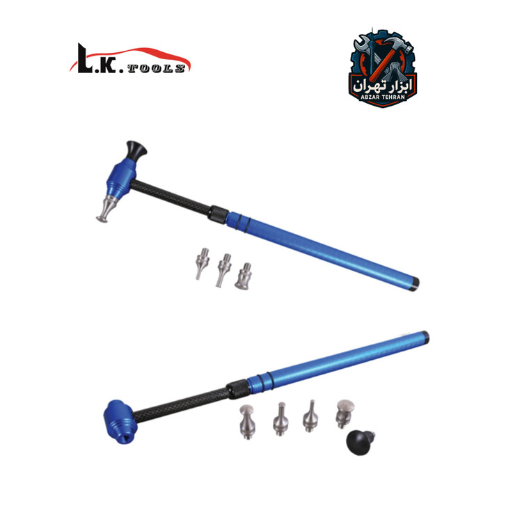 چکش کربنی کشویی ۵ سر صافکاری بدون رنگ برند ال کا LK کد:H2196