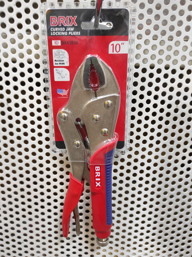 انبر قفلی 10 اینچی دسته پلاستیکی بریکس BRIX کد:BX45B10