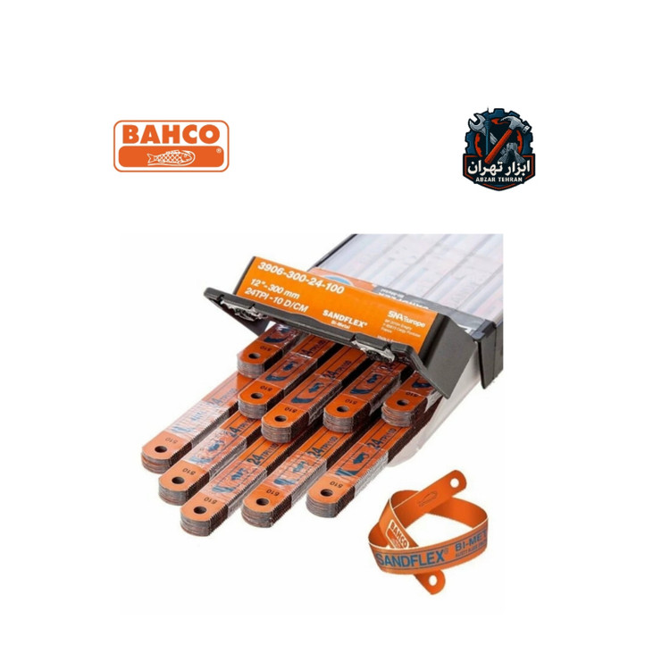تیغ اره آهن بر باهکو Bahco بسته 100 عددی ساخت سوئد جنس اصلی 24 دنده